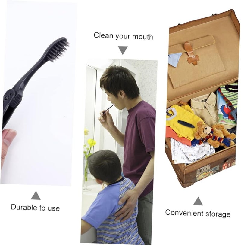 16 Pcs Portable Charcoal Toothbrush Soft Bristles Compact For Camping Travel - Image 2